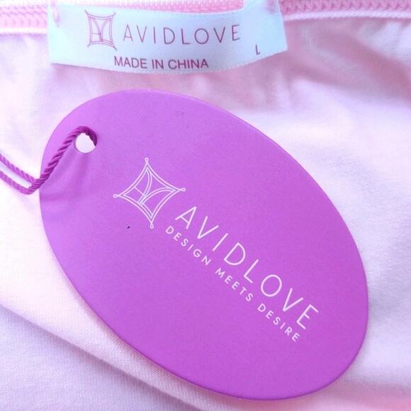 Women’s Lace Trim Chemise NWT Pink Nightie Size Large - Picture 8 of 10